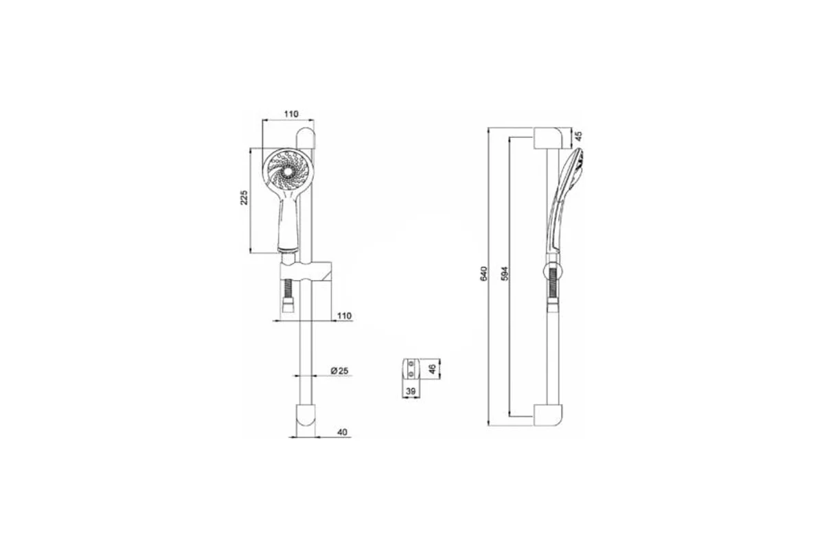 Душевой сет VITRA Samba 3F A45680WSA
