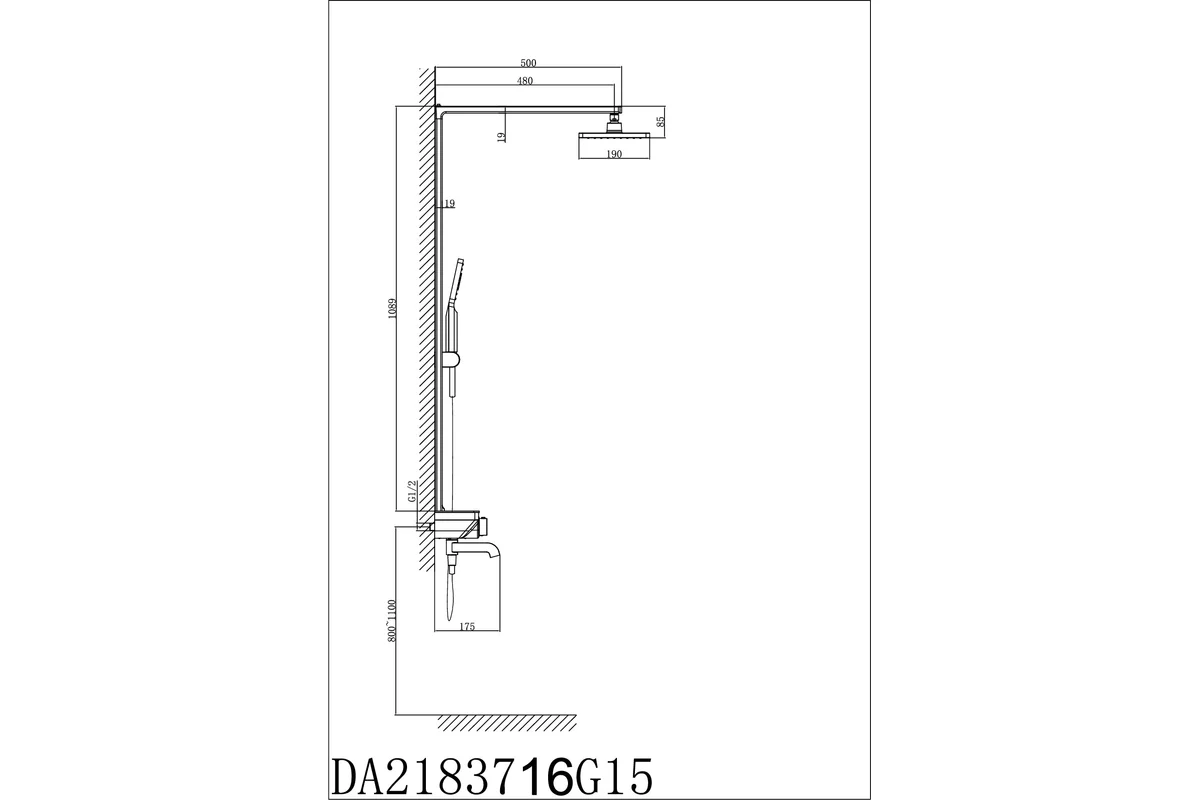 Душевая система D&K DA2183716G15