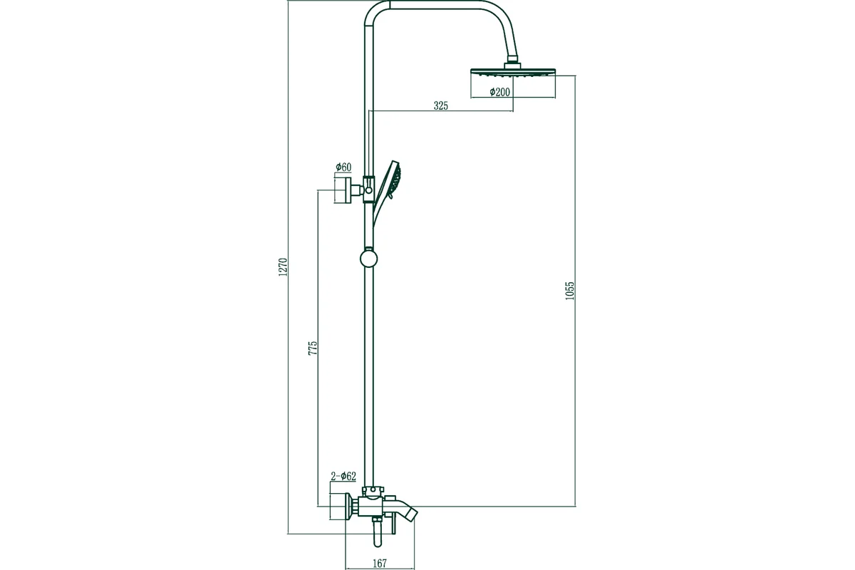 Душевая стойка Fmark бронза FM2407C 23295