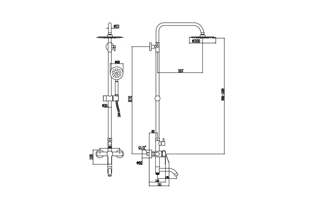 Душевая стойка Fmark FS8245C