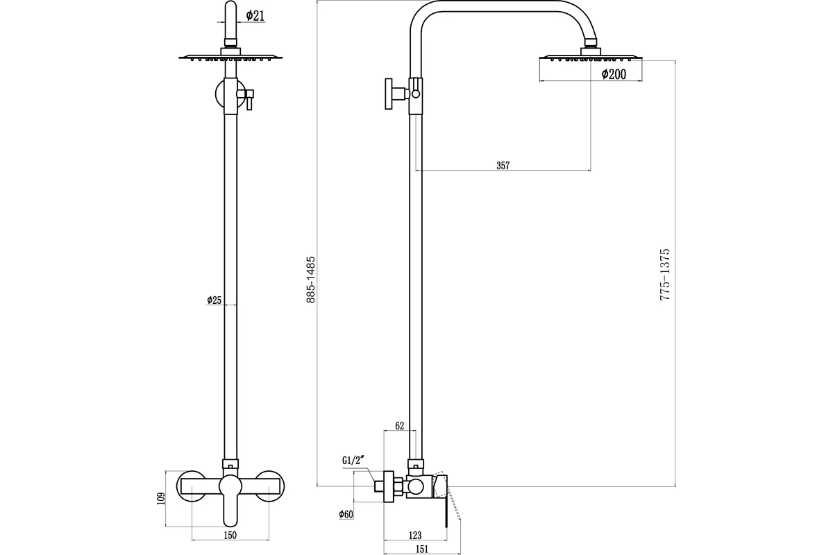 Душевая стойка FS8205 Fmark 23754