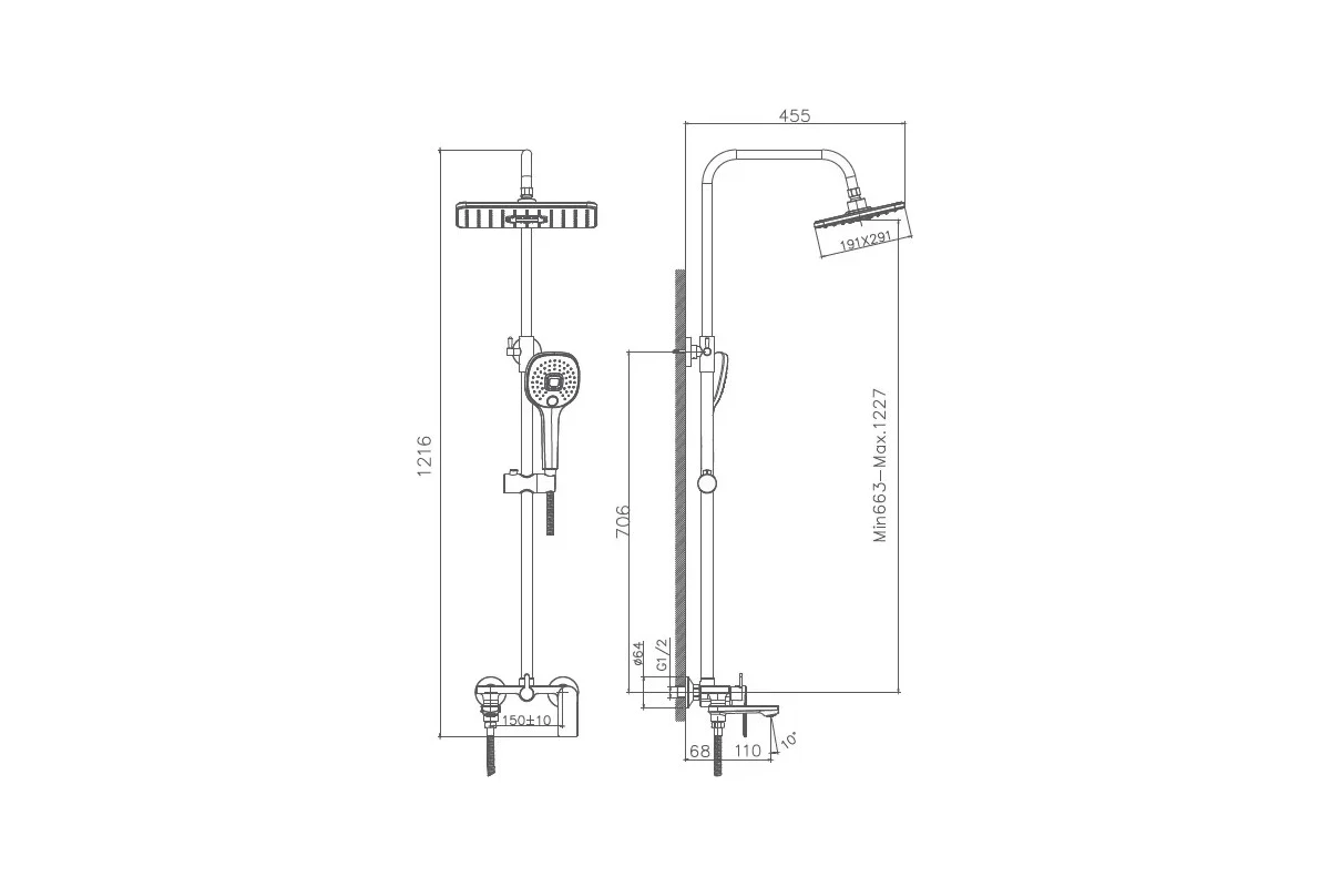 Смеситель для ванны Haiba HB24505-8