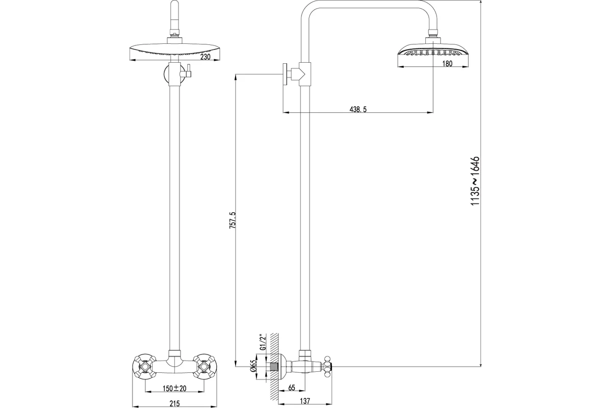 Смеситель Lemark Standard для душа LM2160C
