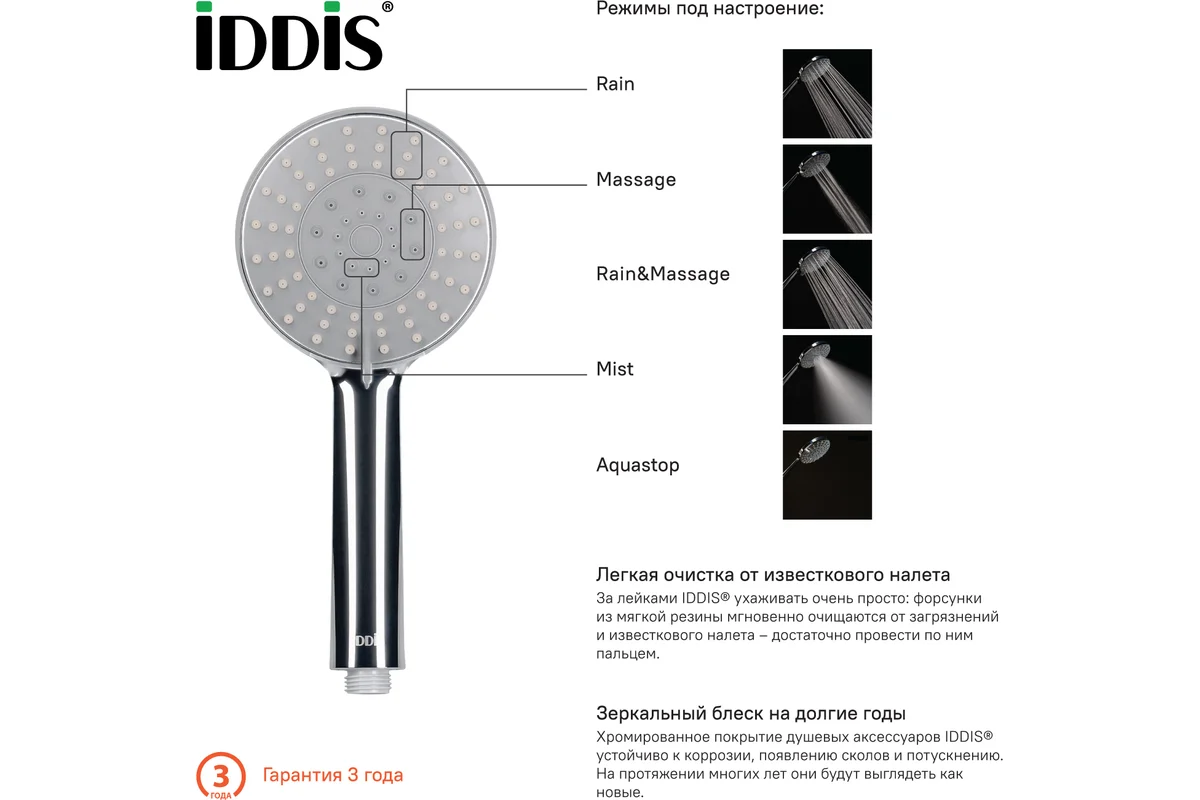 Душевая лейка IDDIS 060 ID 0605F00i19