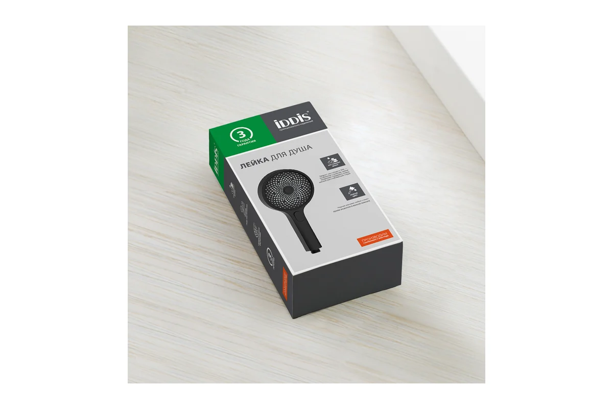 Лейка для душа IDDIS SpaHome черная SPA3F0Bi18