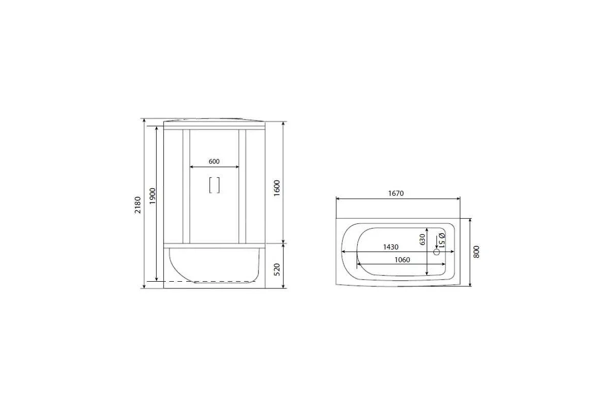 Душевая кабина Timo eco 16880218 TE-0770