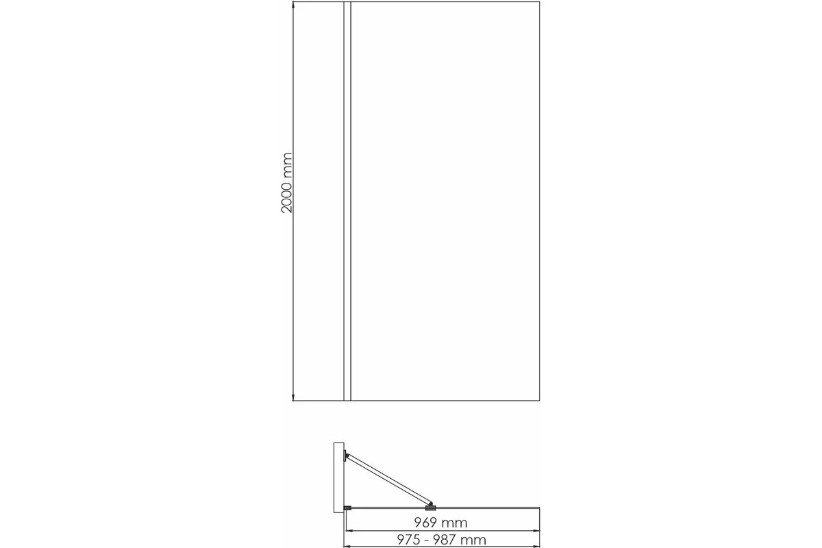 Душевая перегородка WasserKraft Айш (Aisch) 55W44