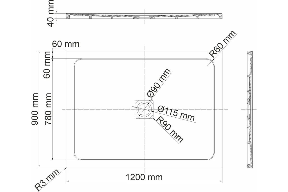 Душевой поддон WasserKraft Dinkel 58T07