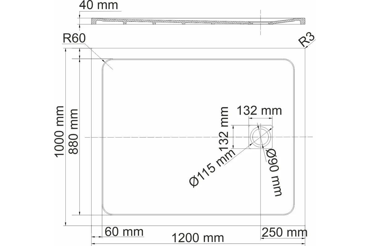 Душевой поддон WasserKraft Neime 19T10