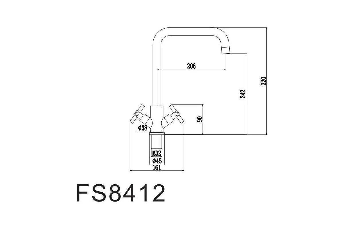 Смеситель для кухонной мойки Fmark FS8412