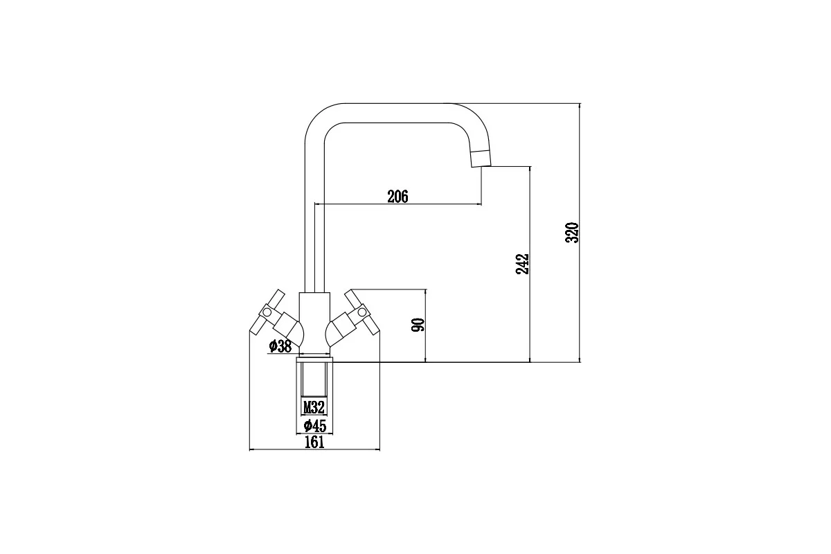 Смеситель для мойки Fmark FS8412H