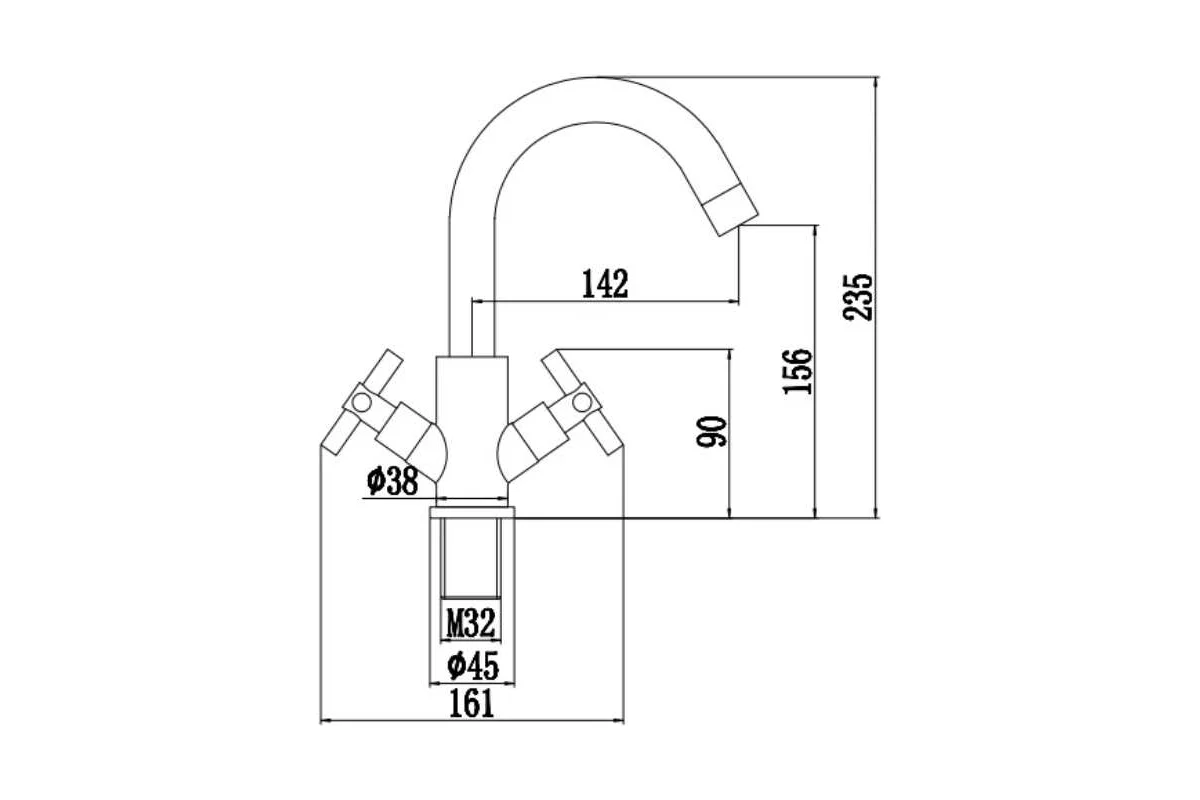 Смеситель для мойки Fmark FS8422H