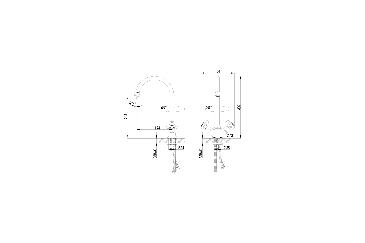 Смеситель для кухни Lemark Plus Harmony LM1405C