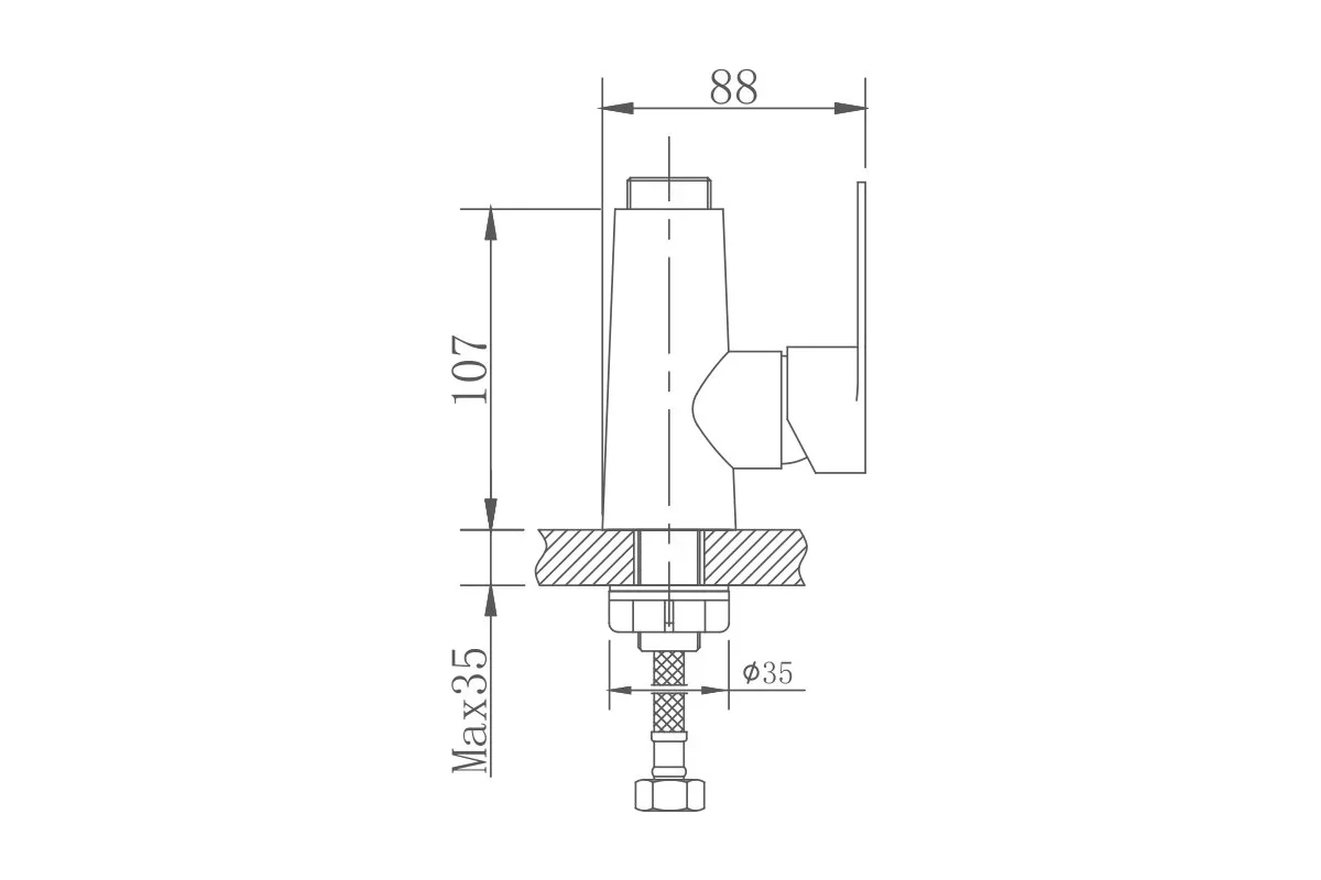 Основание смесителя для кухни HAIBA HB73801-2