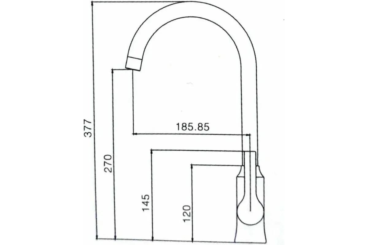 Смеситель для кухни Haiba черный HB70652-7
