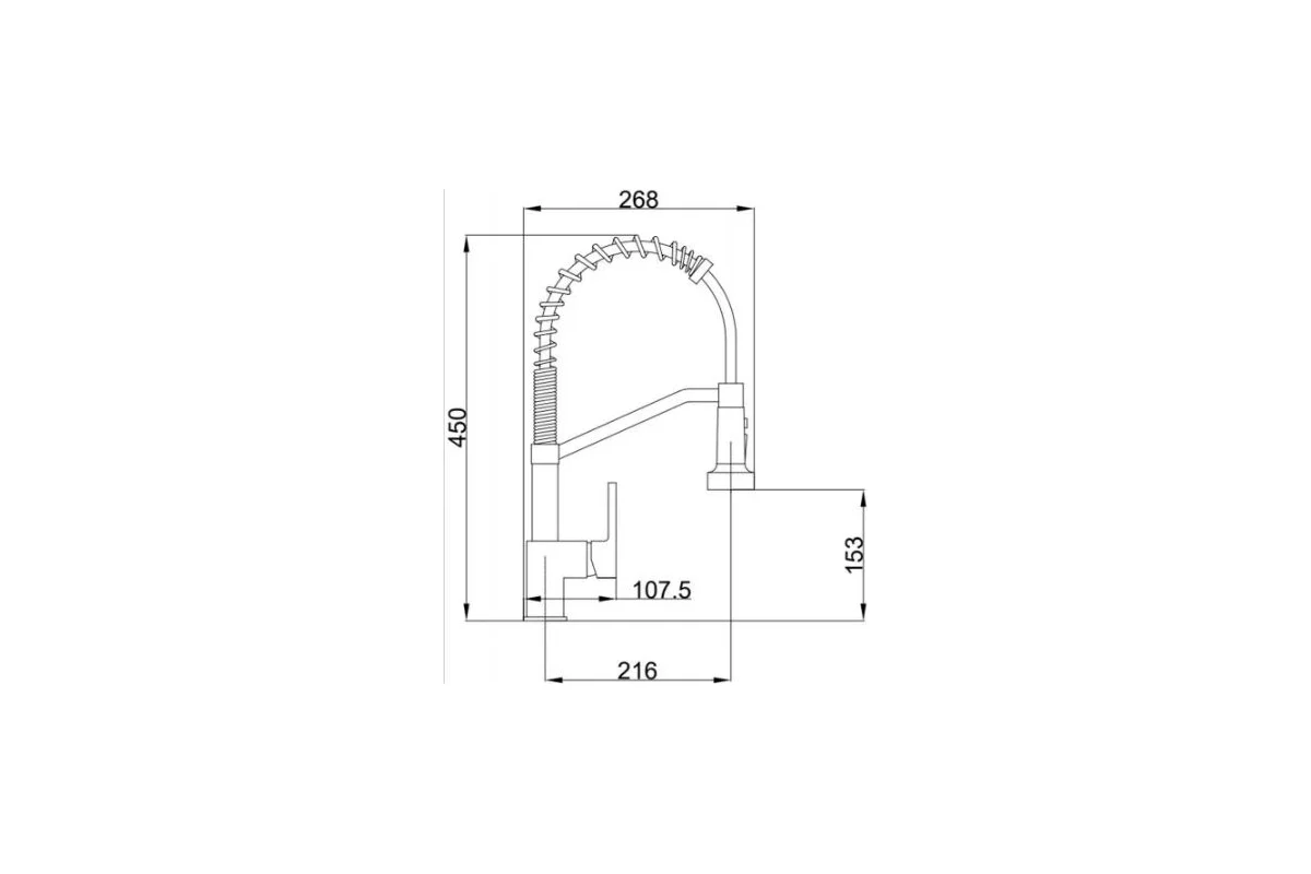 Смеситель для кухни HAIBA гибкий HB73826-3