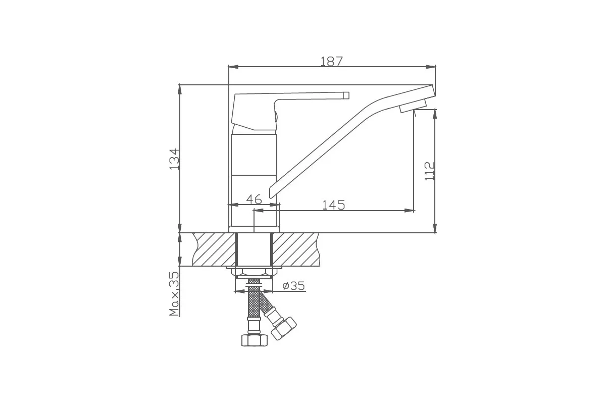 Смеситель для кухни Haiba HB45804-2