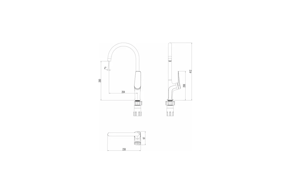Смеситель для кухни Lemark Bronx LM3705GM