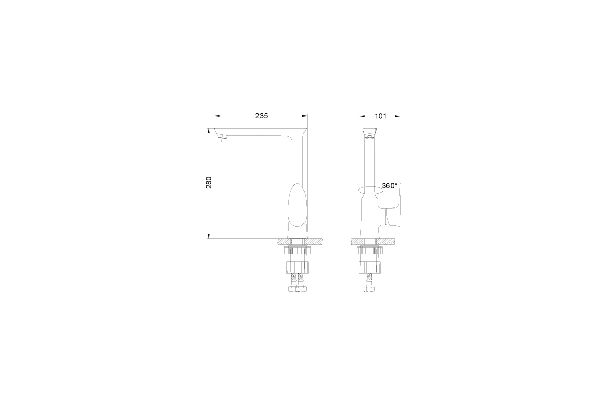 Смеситель для кухни Lemark Nero LM0205C