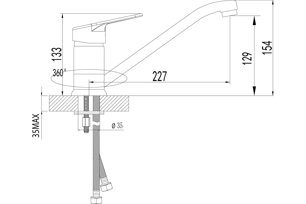 Смеситель для кухни Lemark Omega LM3104C