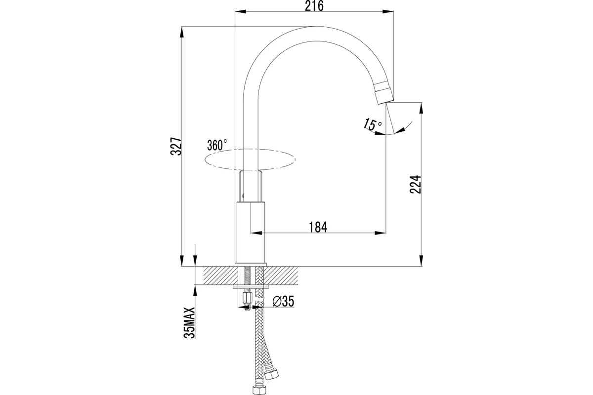 Смеситель для кухни Lemark Plus Grace LM1505C