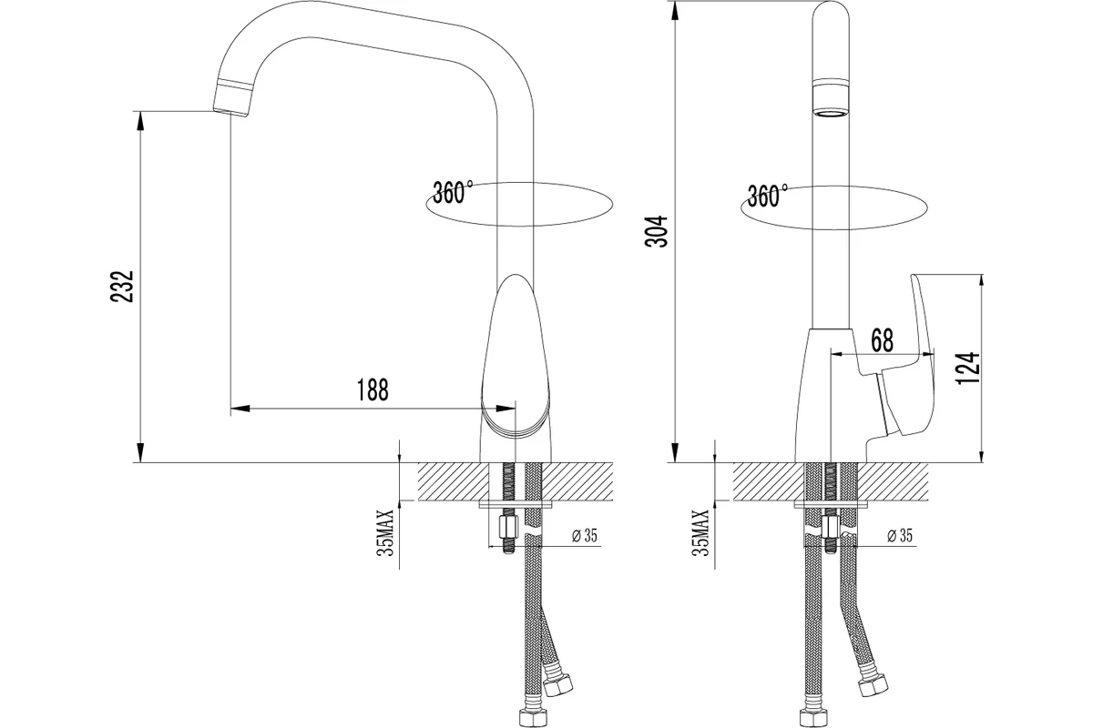 Смеситель для кухни Lemark Pramen LM3305C