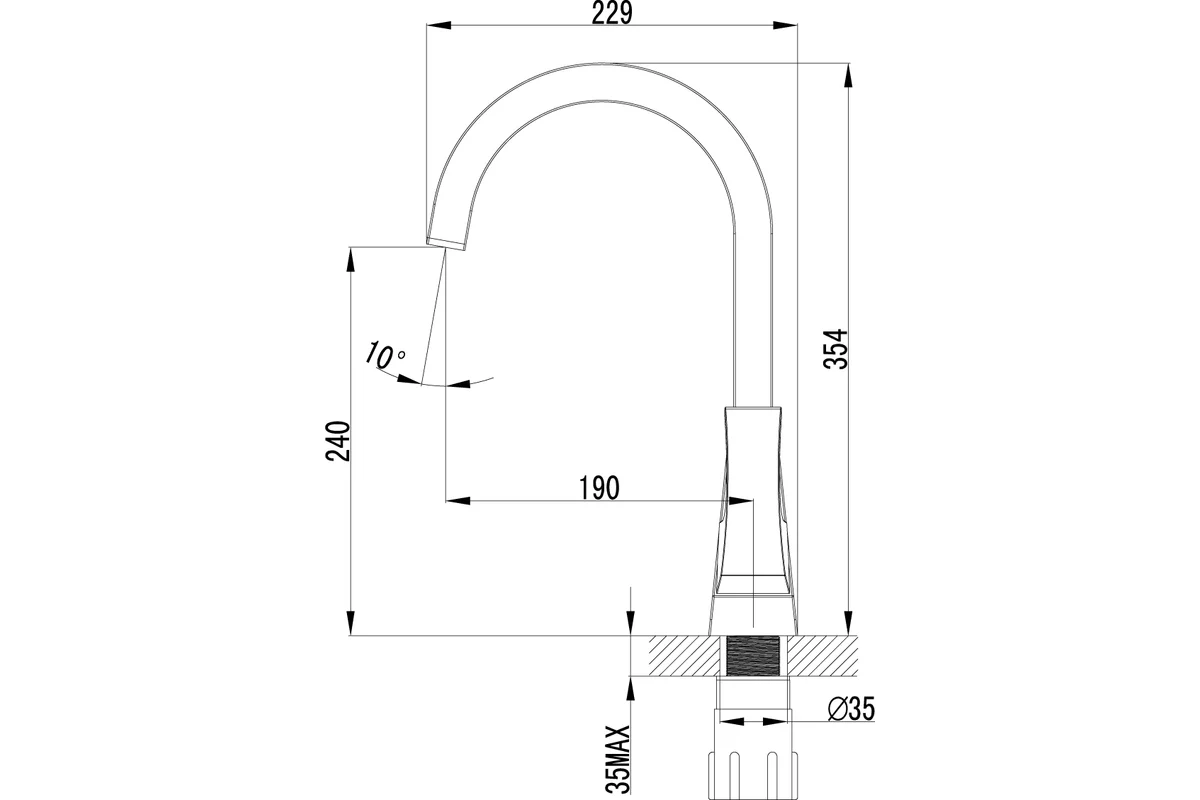 Смеситель для кухни Lemark Unit LM4555C