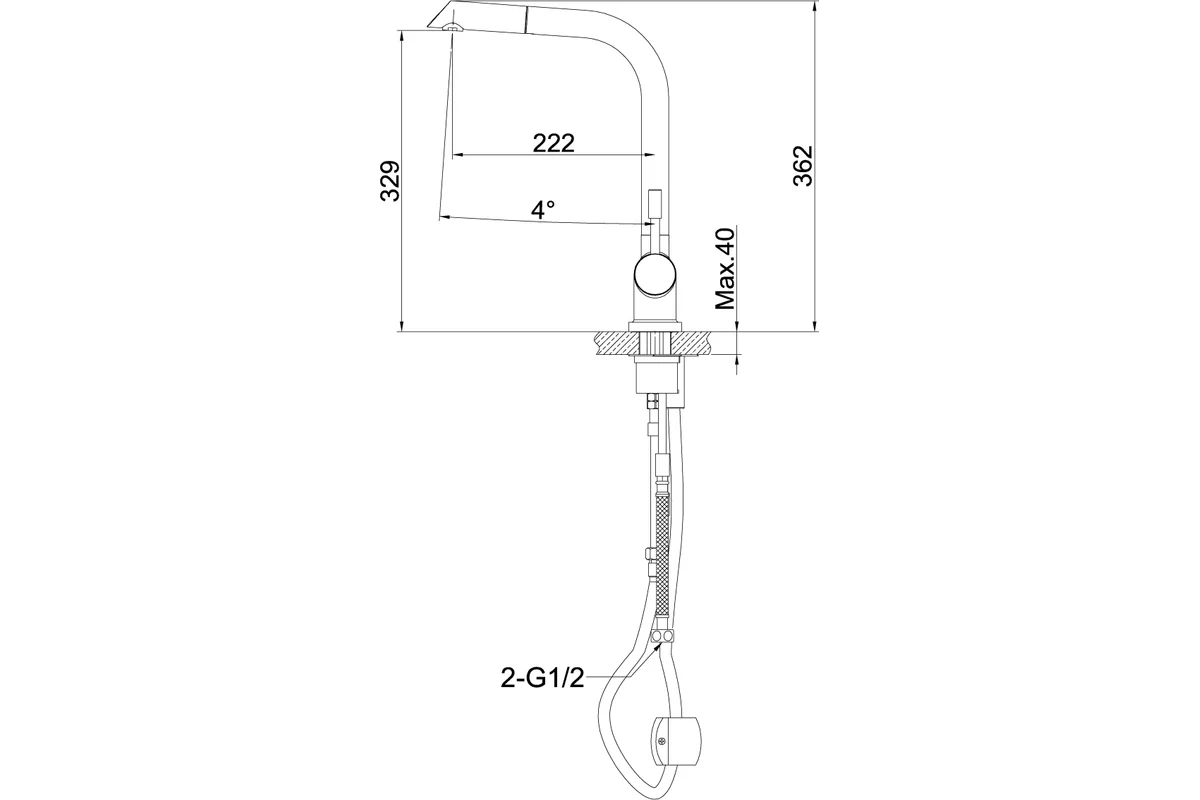 Смеситель Lemark Expert для кухни LM5075S