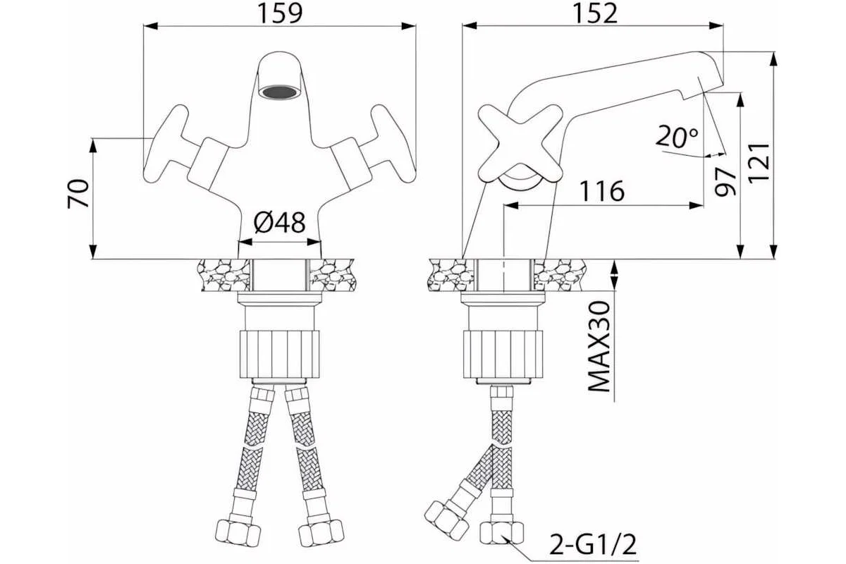 Смеситель для умывальника IDDIS Acros ACRSB00i01