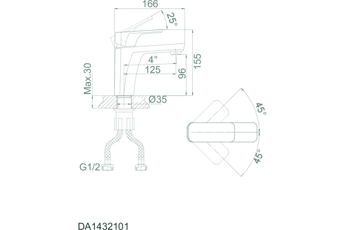 Смеситель для раковины D&K DA1432115