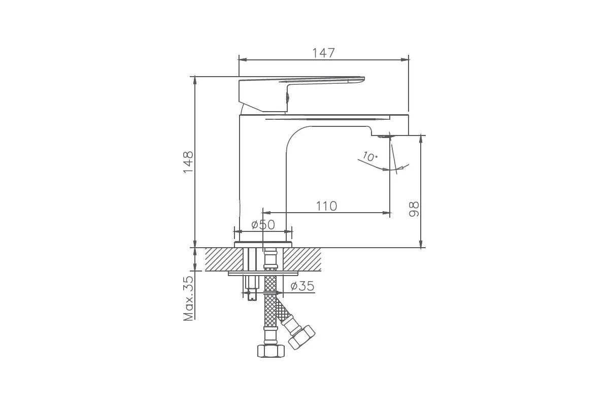 Смеситель для раковины Haiba HB10557-8