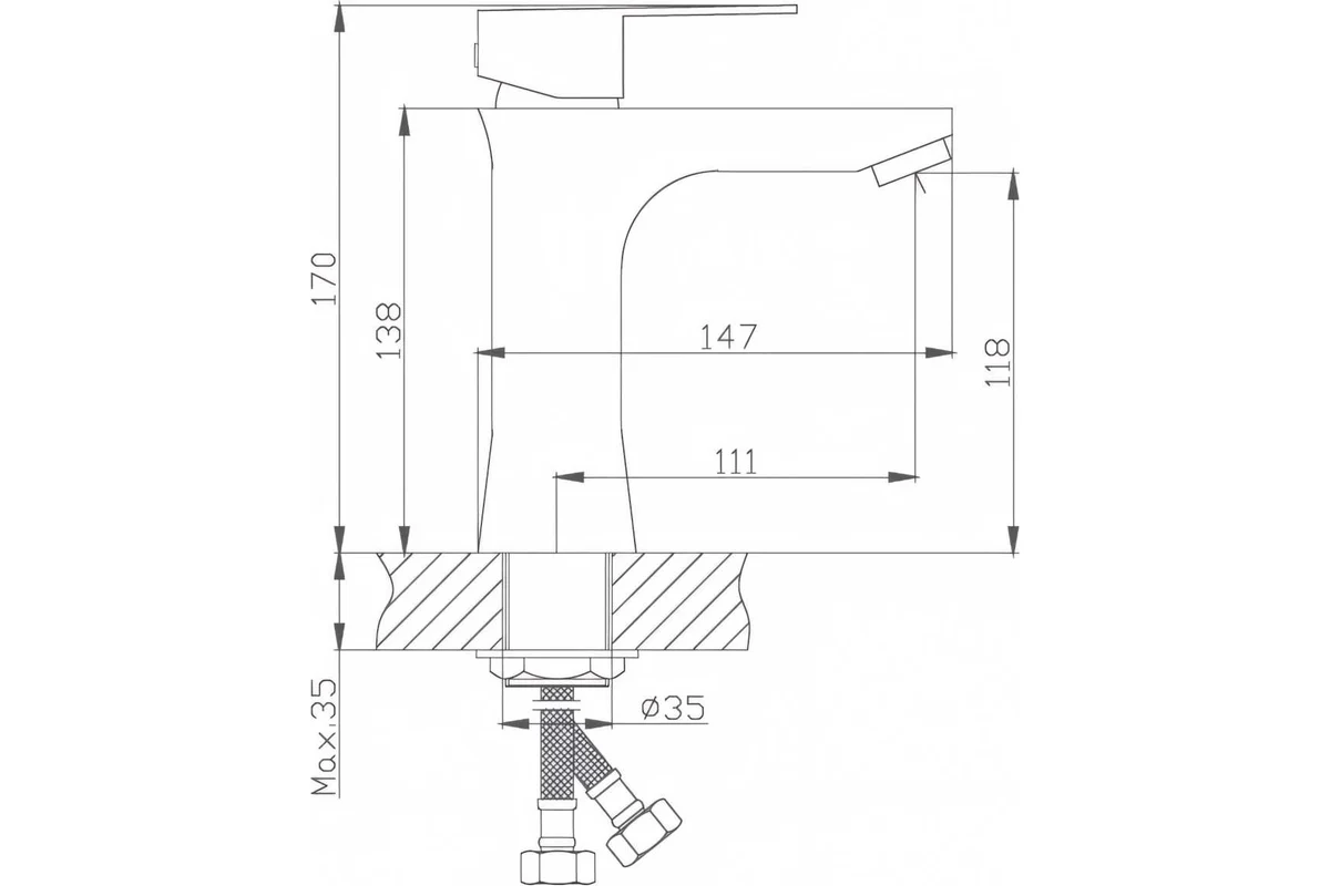 Смеситель для раковины Haiba HB10802 547830