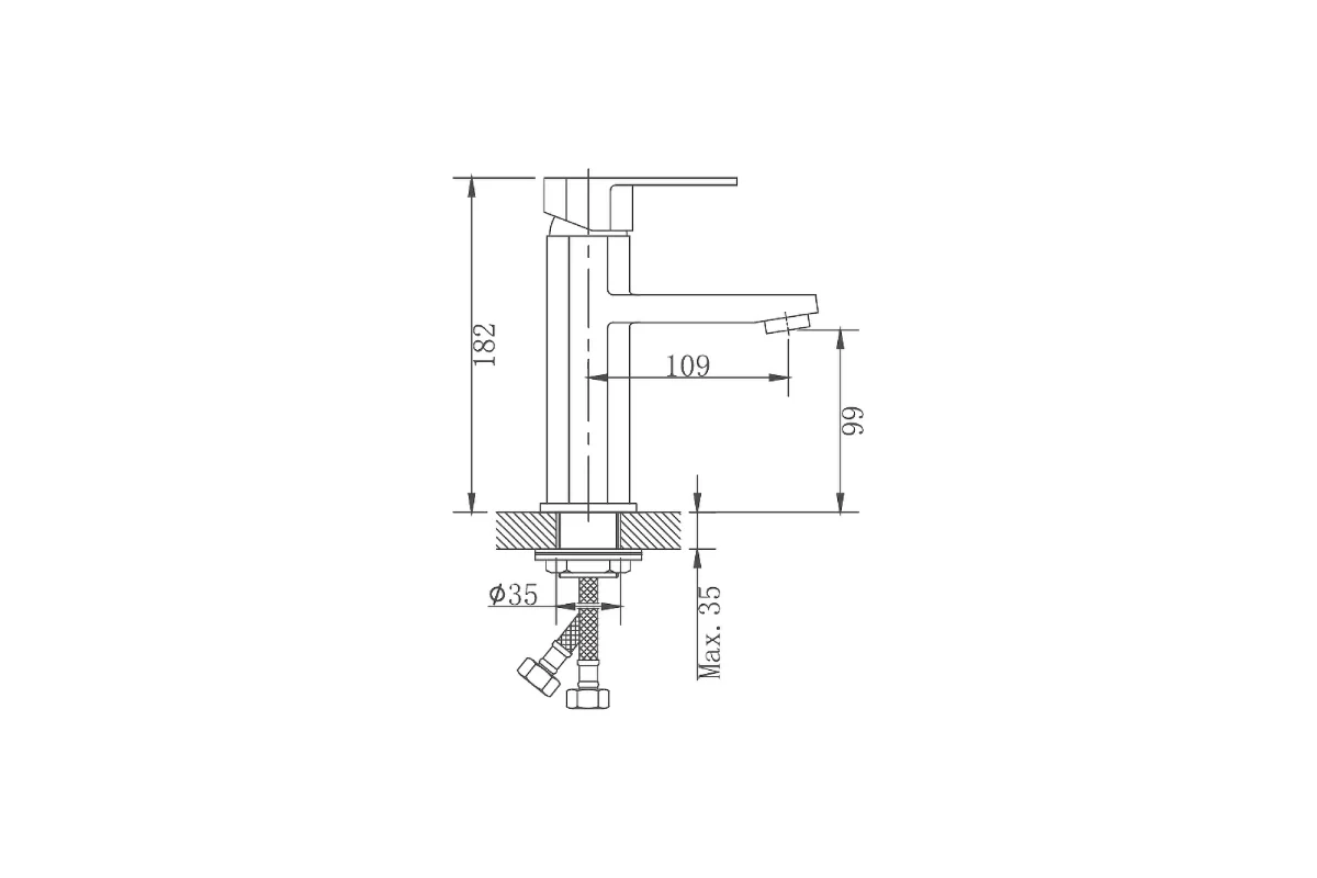 Смеситель для раковины Haiba полированная сталь HB10806