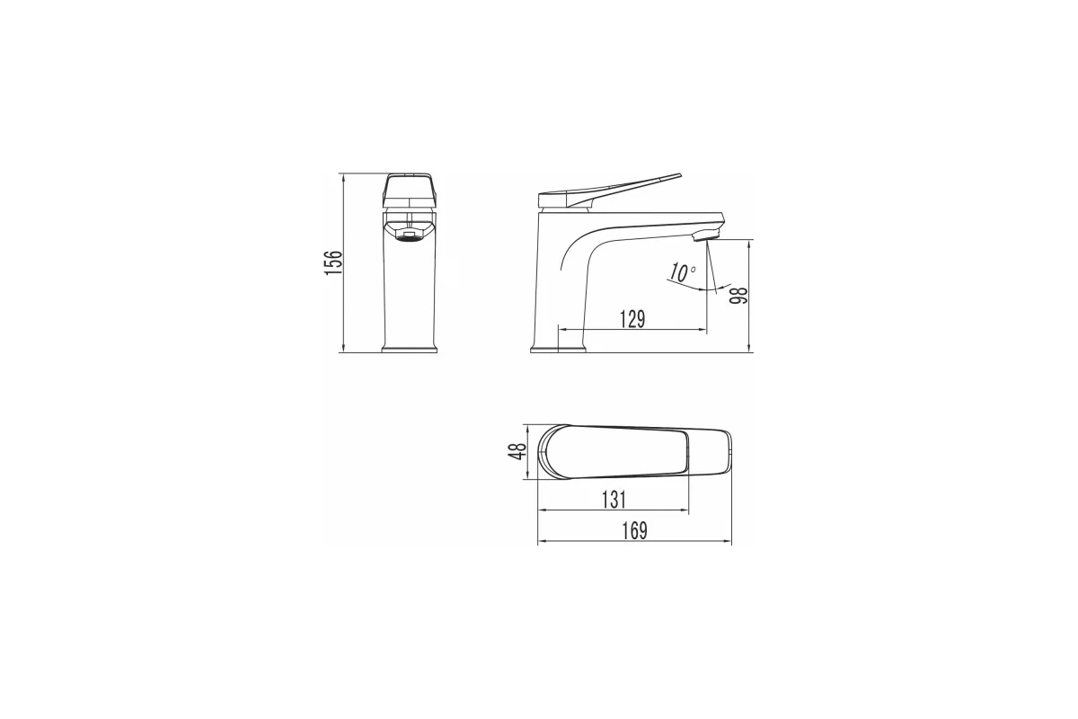 Смеситель для раковины Lemark Bronx LM3706BL