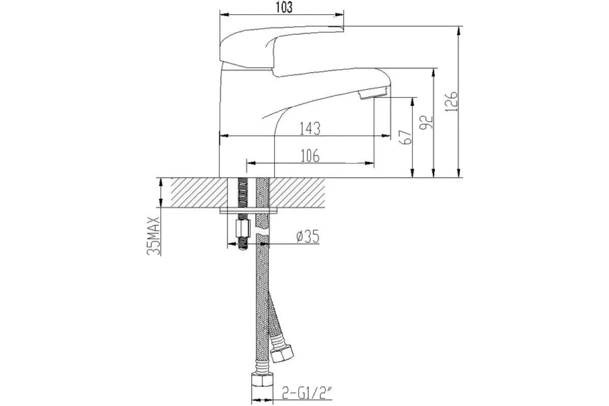 Смеситель для раковины Lemark Pramen LM3306C