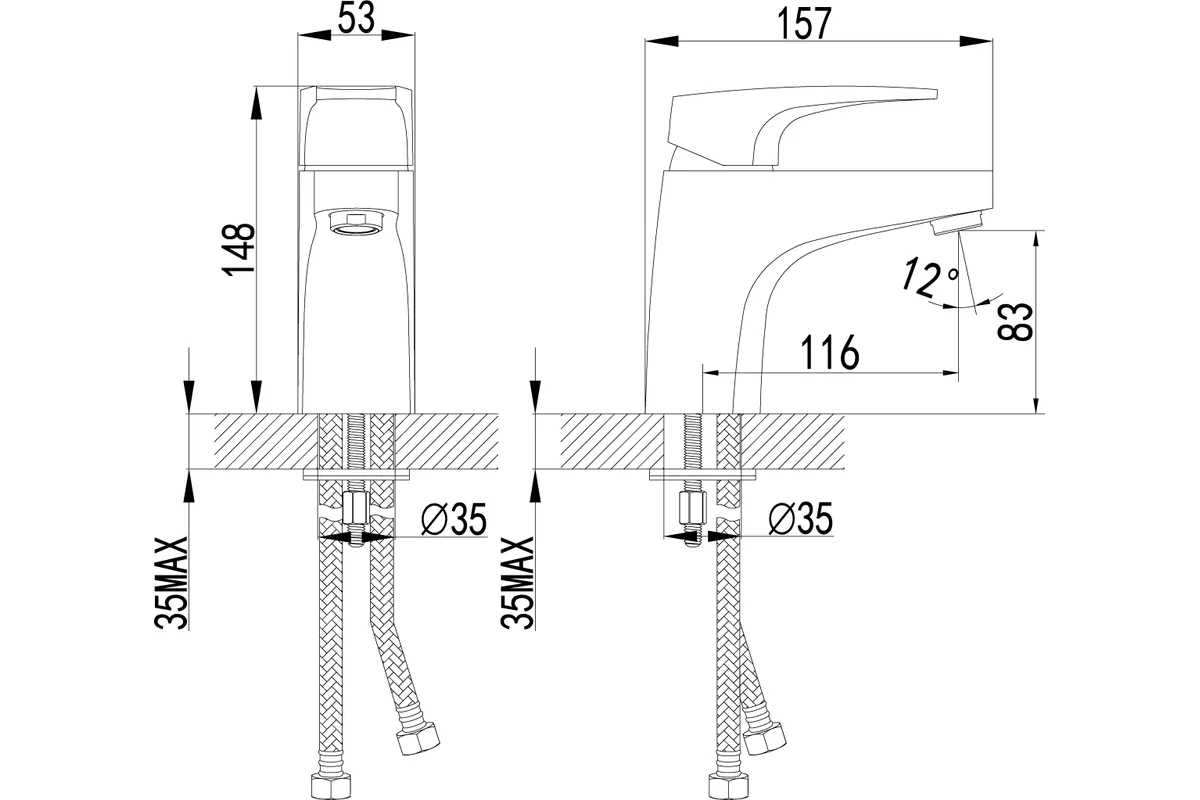 Смеситель Lemark Shift для раковины LM4306C
