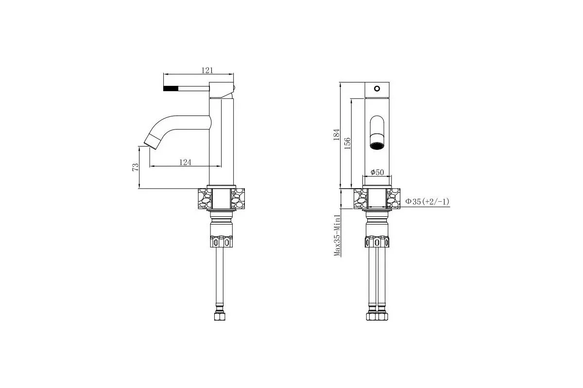 Смеситель VODA Vessel для раковины VSL26M