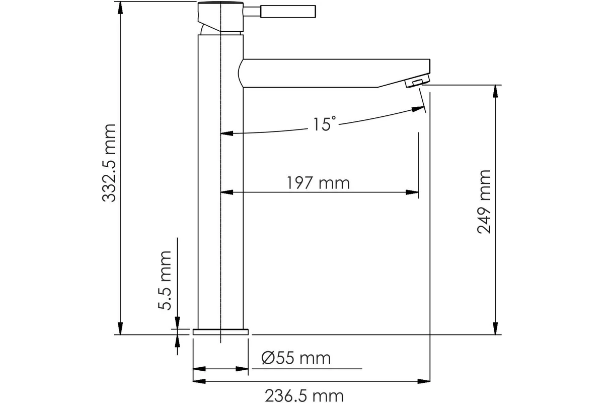 Смеситель для раковины WasserKraft Голлах (Gollach) 3303H