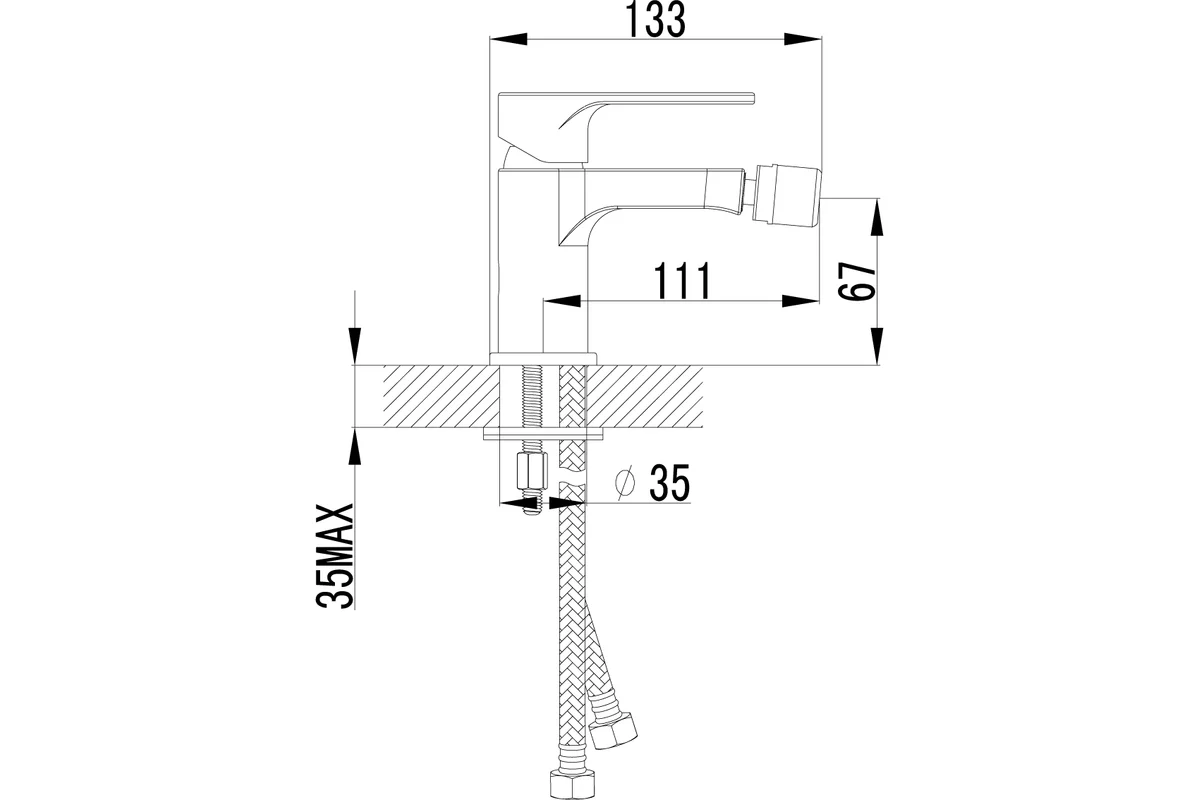 Смеситель Lemark Plus Grace для биде LM1508C