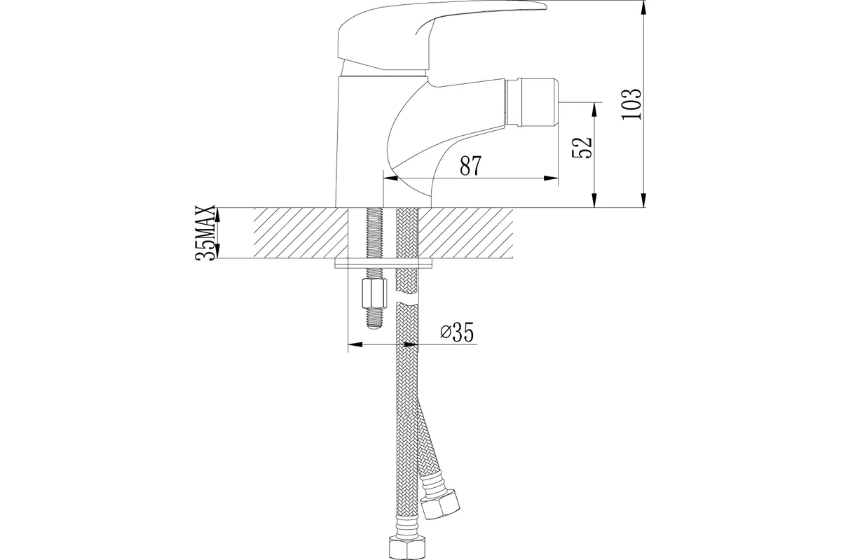 Смеситель Lemark Pramen для биде LM3308C