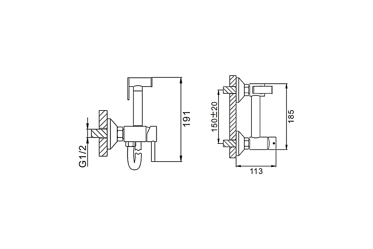 Гигиенический душ FRAP с смесителем F7503-5