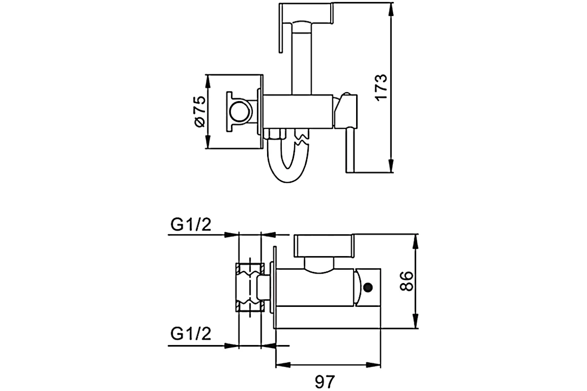 Гигиенический душ FRAP с смесителем F7505-3