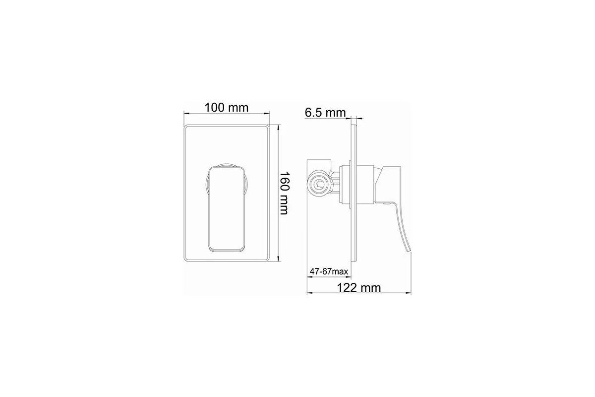 Смеситель для душа WasserKraft Aller HITE 10651W