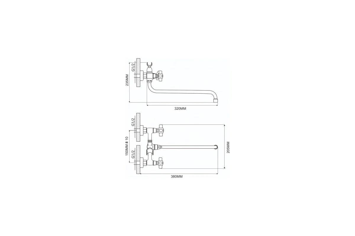 Смеситель для ванны Ammore A4586