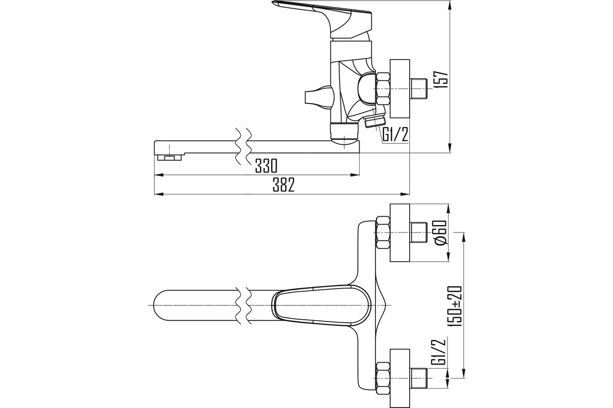 Смеситель для ванны DEVIDA ARBO DVS1023-12