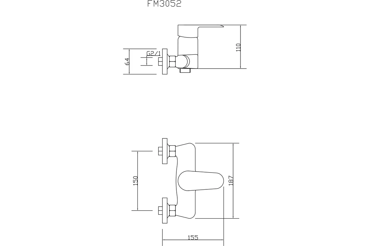 Смеситель для душа Fmark FM3052