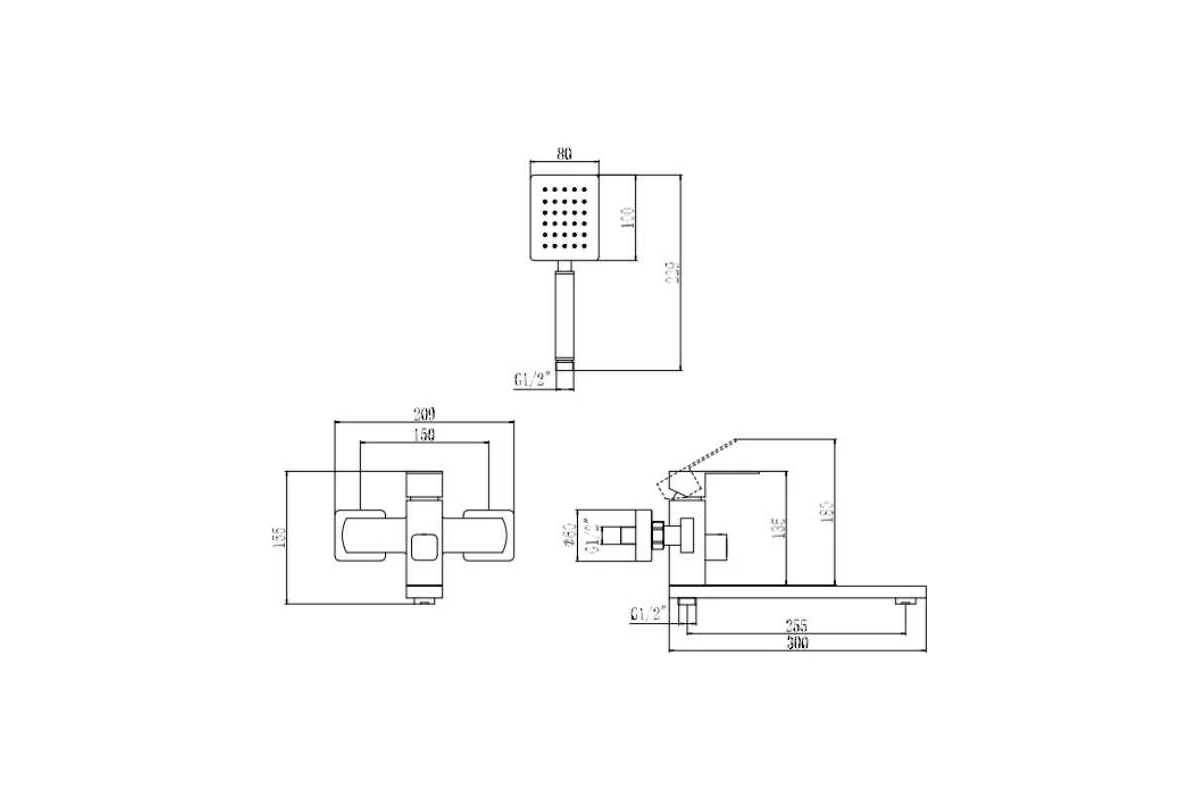 Смеситель для ванны Fmark FS8124H