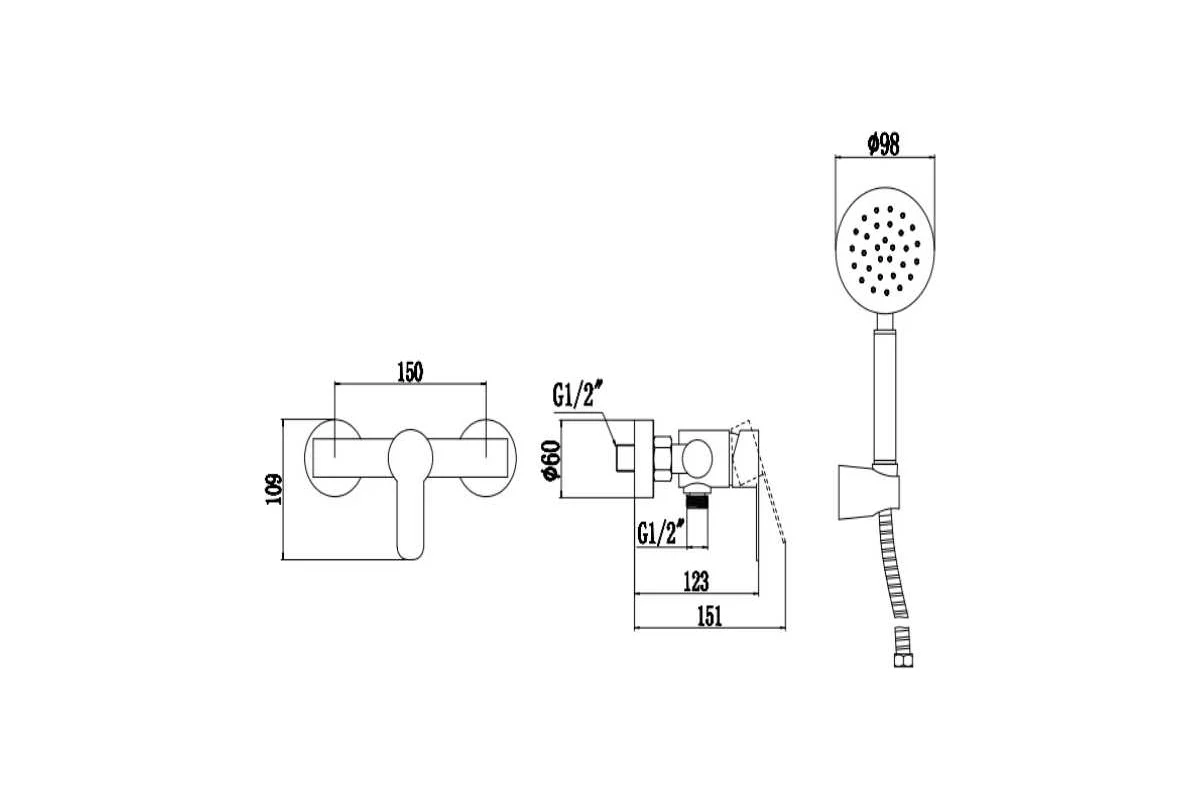 Смеситель для ванны Fmark FS8203H