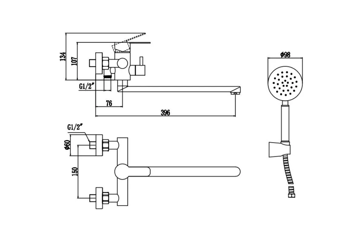 Смеситель для ванны Fmark FS8224H