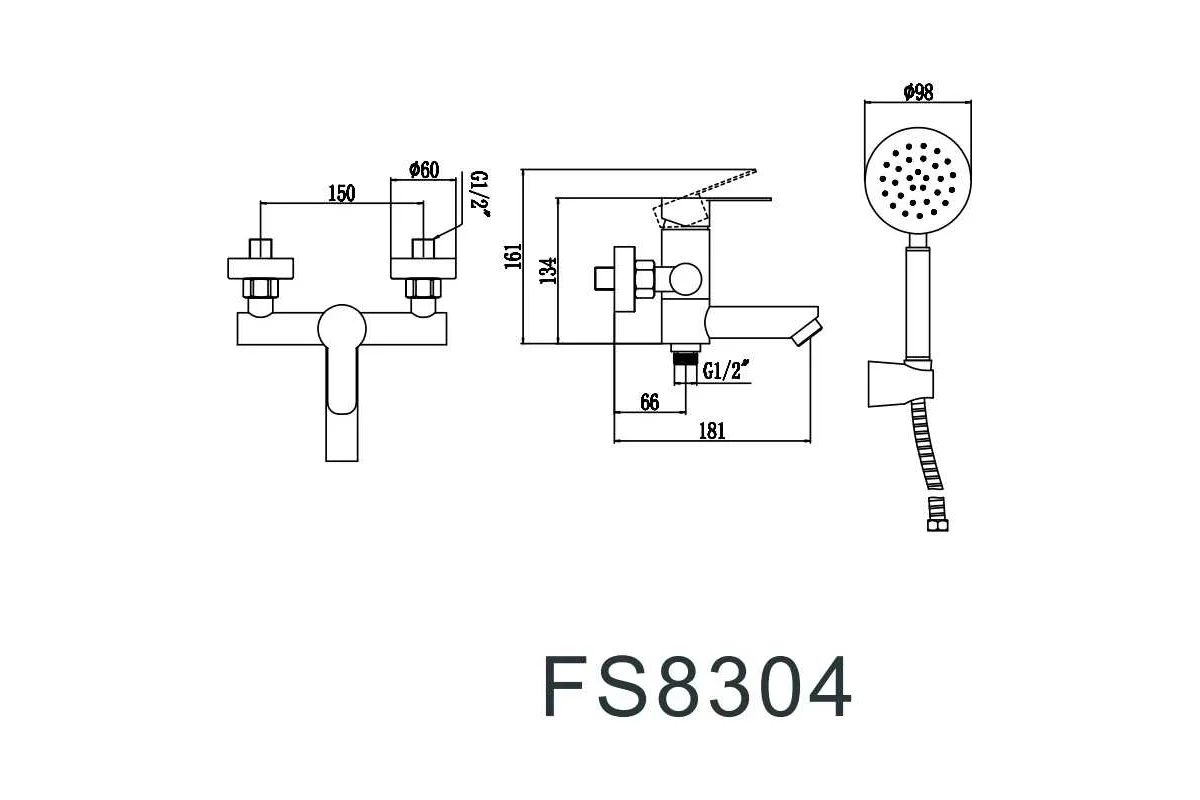 Смеситель для ванны Fmark FS8304